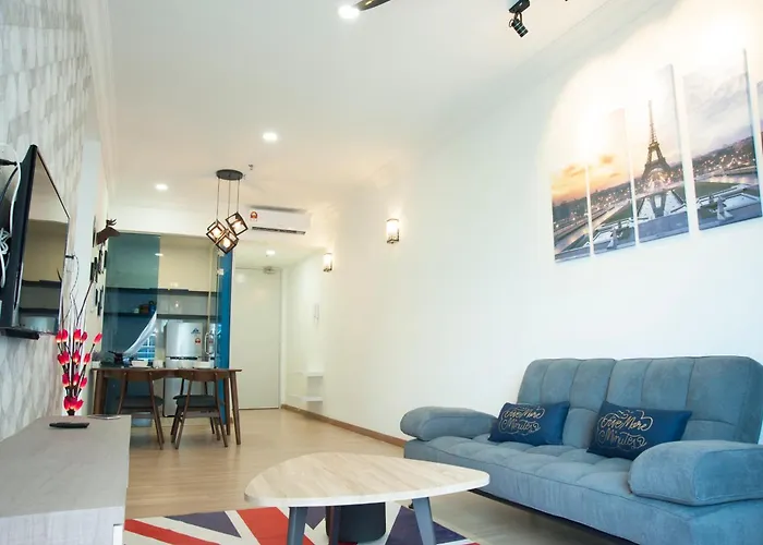 Apartemen 60 m² dengan 2 kamar tidur dan 1 kamar mandi pribadi di Pusat Kota Melaka